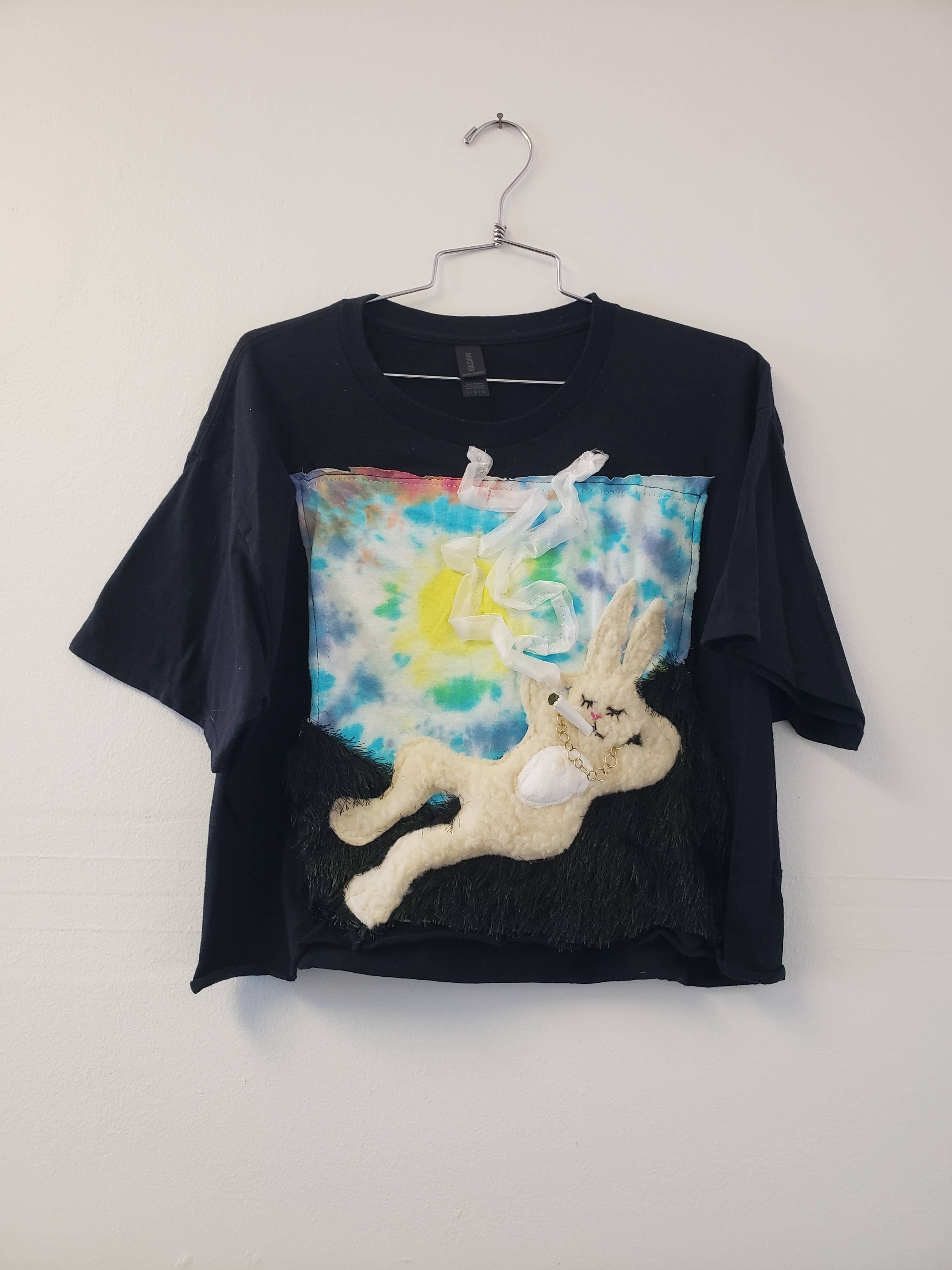 Cosmic Bunny Crop Tee